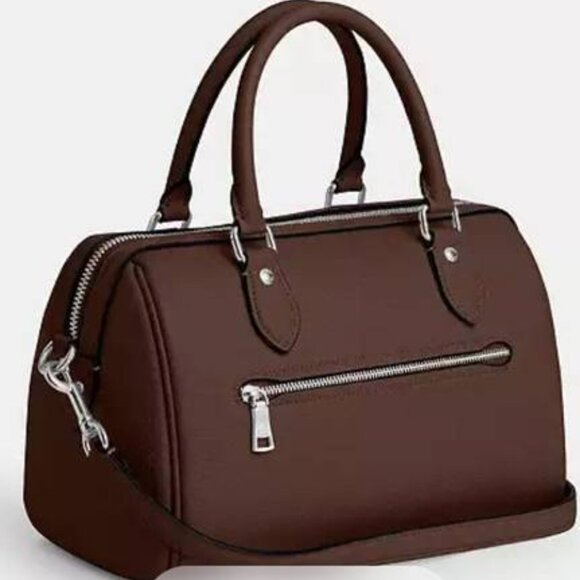 New Coach Rowan mini Satchel In Brown/Maple - Picture 7 of 9